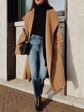 Load image into Gallery viewer, Fashion Casual Solid Color Loose Long Sleeve Lapel Coat
