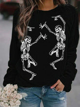 Load image into Gallery viewer, Fashion Halloween Funny Print Loose Pullover Sweatshirt
