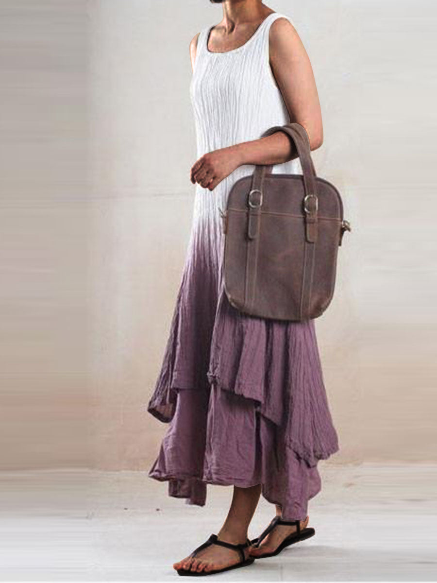 Loose Sleeveless Tie-dye Casual Maxi Dress