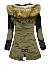 Load image into Gallery viewer, Women&#39;s Warm Woolen Coat with Fur Hood for Winter
