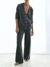 Load image into Gallery viewer, Fashion Casual Solid Color Cardigan Two-piece Suit
