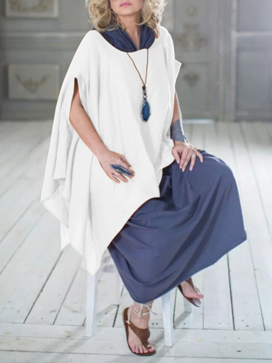Leisure Loose Solid Color Pastoral Style Women'S Two-Piece Suit