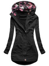 Load image into Gallery viewer, Autumn And Winter Ladies Casual Hooded Printed Jacket
