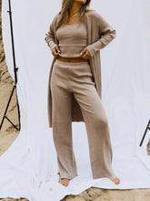 Load image into Gallery viewer, Ribbed Loungewear Co-Ord Three Piece Set
