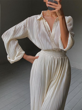 Load image into Gallery viewer, Fashion Solid Color Shirt Trousers Loose Two-piece Suit
