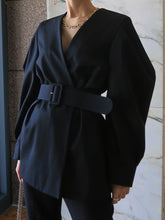 Load image into Gallery viewer, Fashion Solid Color V-neck Long Sleeve Casual Jacket
