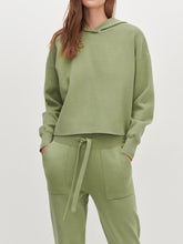 Load image into Gallery viewer, Casual Simple Loose V Neck Long Sleeve Hooded Top Pants Knitted Suit
