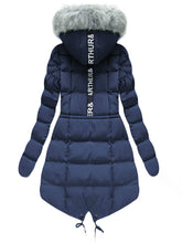 Load image into Gallery viewer, Women&#39;s Mid-length Zipper Hooded Cotton Coat
