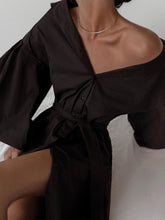 Load image into Gallery viewer, Fashionable V-Neck Belt Slim Ladies Dress
