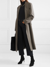 Load image into Gallery viewer, Fashion Lapel Long Sleeve Solid Color Casual Long Coat
