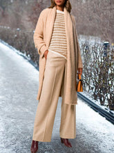 Load image into Gallery viewer, Women&#39;s Round Neck Plaid Bottoming Autumn and Winter Three-piece Suit
