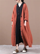 Load image into Gallery viewer, Autumn And Winter Women&#39;S Loose Solid Color Long Sweater Coat
