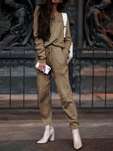 Load image into Gallery viewer, Fashion V-neck Long Sleeve Casual Two-piece Suit
