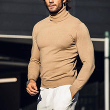 Load image into Gallery viewer, Casual Solid Color Turtleneck Slim Long-Sleeved Sweater
