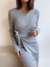 Load image into Gallery viewer, Fashion Cross-Belt Knitted Dress
