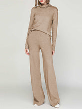 Load image into Gallery viewer, Simple And Casual High-Neck Women&#39;S Knitted Suit
