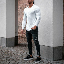 Load image into Gallery viewer, Men&#39;S Fashion Slim Solid Color Long Sleeve T-Shirt
