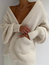 Load image into Gallery viewer, Solid Color Knitted Loose Casual Coat
