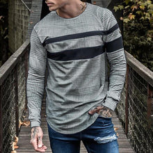 Load image into Gallery viewer, Men&#39;S Fashion Casual Check Long Sleeve T-Shirt
