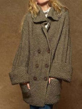 Load image into Gallery viewer, Long Loose-fitting Knitted Warm Sweater Coat
