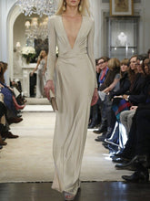 Load image into Gallery viewer, Fashion V-neck Long-sleeved Evening Maxi Dress
