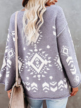 Load image into Gallery viewer, Autumn And Winter Ladies Retro Printed Knitted Sweater
