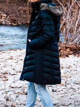 Load image into Gallery viewer, Autumn and Winter Long Zipper Fur Collar Warm Hooded Jacket
