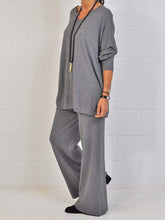 Load image into Gallery viewer, Casual Solid Color Long Sleeve V-neck Three-piece Suit
