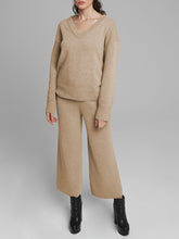 Load image into Gallery viewer, Simple Casual V-Neck Solid Color Women&#39;S Knitted Suit
