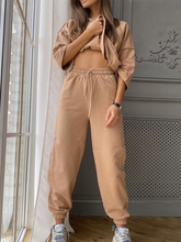 Load image into Gallery viewer, Fashion Solid Color Leisure Sports Women&#39;S Suit
