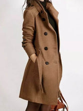 Load image into Gallery viewer, Fashion Stand-up Collar Double-breasted Solid Color Casual Jacket
