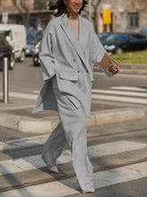 Load image into Gallery viewer, Two-piece Fashion Mid-length Split Casual Suit
