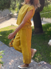 Load image into Gallery viewer, Fashion Casual Solid Color Loose Round Neck Short Sleeve Two-piece Suit
