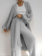 Load image into Gallery viewer, Fashionable Simple Long Sleeve coat Pants Knit Set
