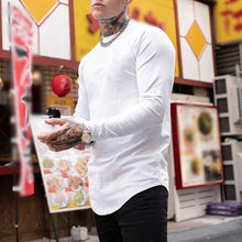 Load image into Gallery viewer, Men&#39;S Fashion Round Neck Solid Color Long Sleeve T-Shirt
