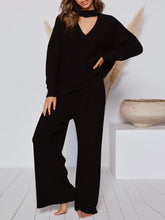 Load image into Gallery viewer, Sweater Long Sleeve Solid Color Fashion Two-piece Suit
