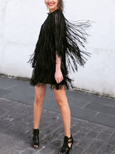Load image into Gallery viewer, Fashion Casual Long Sleeve Fringed Evening Dress
