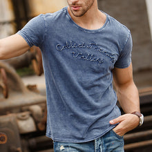 Load image into Gallery viewer, Men&#39;S Solid Color Slim Short Sleeve Round Neck T-Shirt

