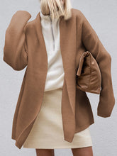 Load image into Gallery viewer, Solid Color Long-sleeved Knitted Cardigan Sweater Coat
