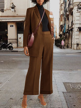 Load image into Gallery viewer, Women&#39;s Two-piece Solid Color Casual Suit
