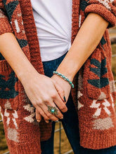 Load image into Gallery viewer, Triangle Pattern Women&#39;s Cardigan Coat
