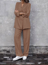 Load image into Gallery viewer, Two-piece Fashion Casual Solid Color Suit
