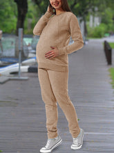 Load image into Gallery viewer, Winter Warm Simple Solid Color Maternity Suit
