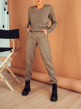Load image into Gallery viewer, Knitted Two-piece Pant Suit Set for Women
