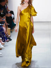 Load image into Gallery viewer, Fashion One-shoulder Silk Elegant Evening Maxi Dress

