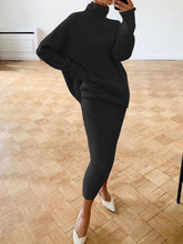 Load image into Gallery viewer, Fashion Casual High Neck Long Sleeve Solid Color Two-piece Suit
