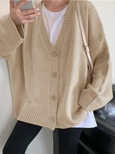 Load image into Gallery viewer, Fashion Casual Long-sleeved Solid Color Sweater Cardigan
