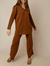 Load image into Gallery viewer, Casual Loose V-neck Long-sleeved Autumn and Winter Suit
