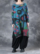 Load image into Gallery viewer, Casual Women&#39;S Retro Printed Sweater Dress
