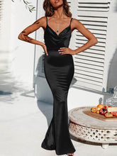 Load image into Gallery viewer, Sexy Solid Color Sling Evening Dress
